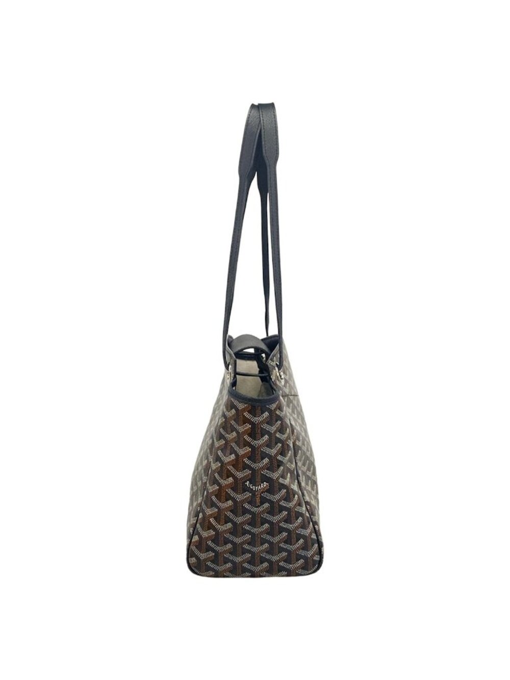Goyard Tote Bag Luet PM Dark Brown Black Leather - Picture 2 of 15